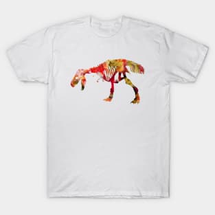 Dinosaur Skeleton Watercolor Painting 2 T-Shirt